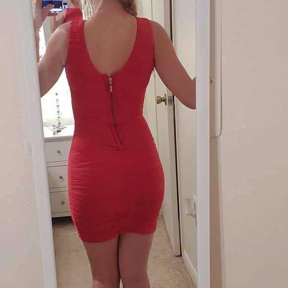 B. Darlin. Red fitted mini dress.  XS. - Picture 3 of 6
